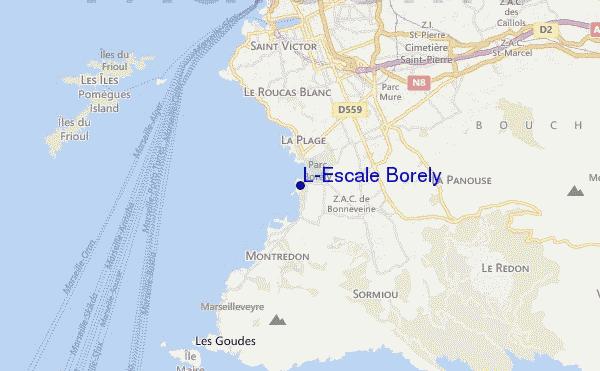 mapa de ubicación de L'Escale Borely