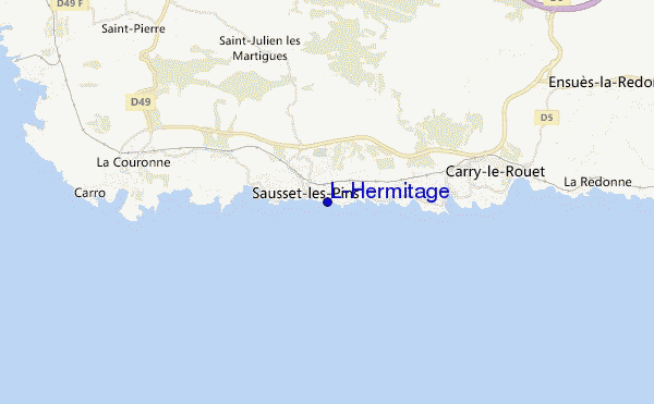 mapa de ubicación de L'Hermitage