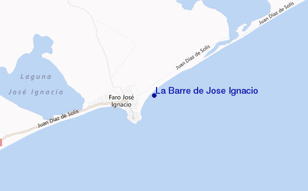 mapa de ubicación de La Barre de Jose Ignacio