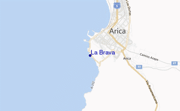 mapa de ubicación de La Brava