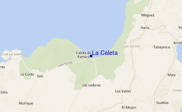 mapa de ubicación de La Caleta