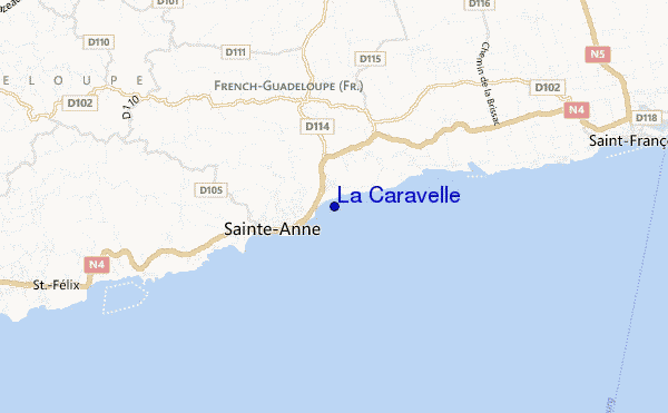 mapa de ubicación de La Caravelle
