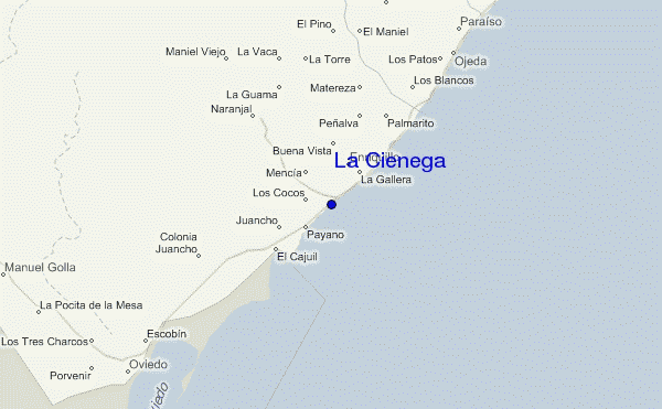 mapa de ubicación de La Cienega
