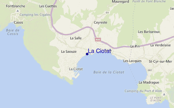 mapa de ubicación de La Ciotat