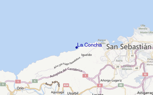 mapa de ubicación de La Concha