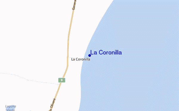 mapa de ubicación de La Coronilla