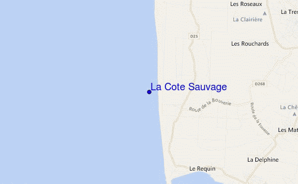 mapa de ubicación de La Cote Sauvage