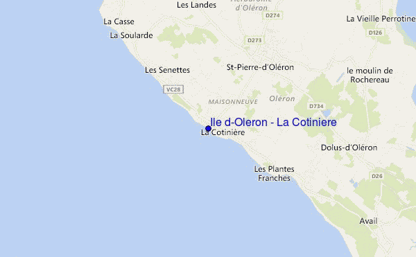 mapa de ubicación de Ile d'Oleron - La Cotiniere