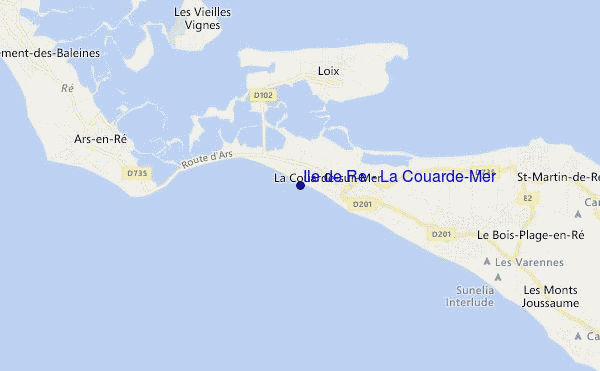 mapa de ubicación de Ile de Re - La Couarde/Mer