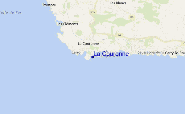 mapa de ubicación de La Couronne