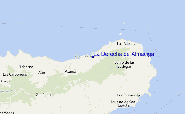 mapa de ubicación de La Derecha de Almaciga