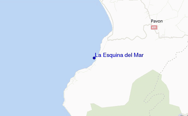 mapa de ubicación de La Esquina del Mar