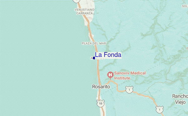 mapa de ubicación de La Fonda