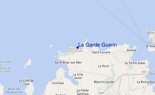 mapa de ubicación de La Garde Guerin
