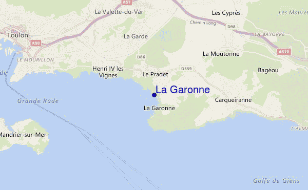 mapa de ubicación de La Garonne