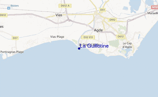 mapa de ubicación de La Guillotine