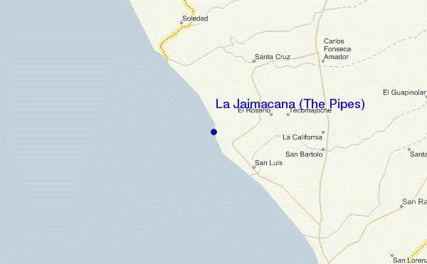 mapa de ubicación de La Jaimacana (The Pipes)