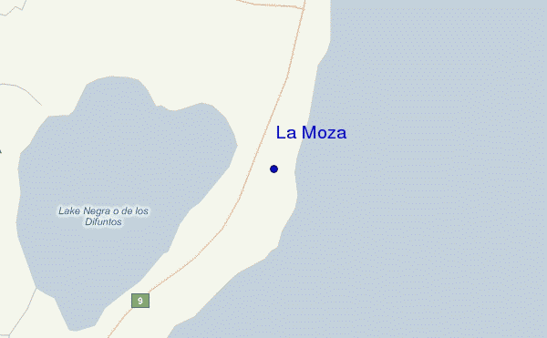 mapa de ubicación de La Moza