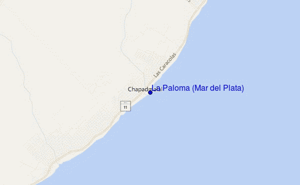 mapa de ubicación de La Paloma (Mar del Plata)