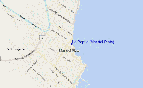 mapa de ubicación de La Pepita (Mar del Plata)