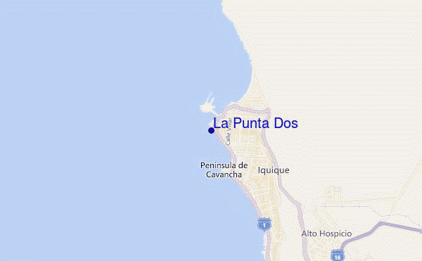 mapa de ubicación de La Punta Dos