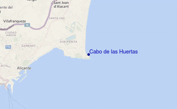 mapa de ubicación de Cabo de las Huertas
