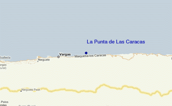mapa de ubicación de La Punta de Las Caracas