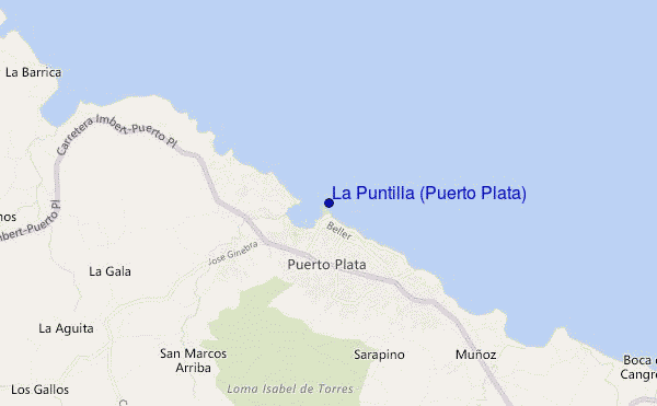 mapa de ubicación de La Puntilla (Puerto Plata)