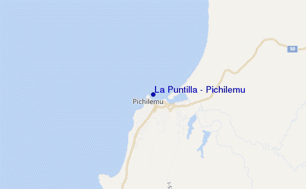 mapa de ubicación de La Puntilla - Pichilemu