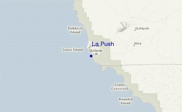 mapa de ubicación de La Push