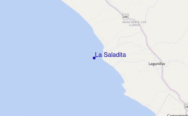 mapa de ubicación de La Saladita