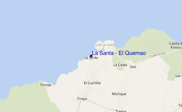 mapa de ubicación de La Santa - El Quemao
