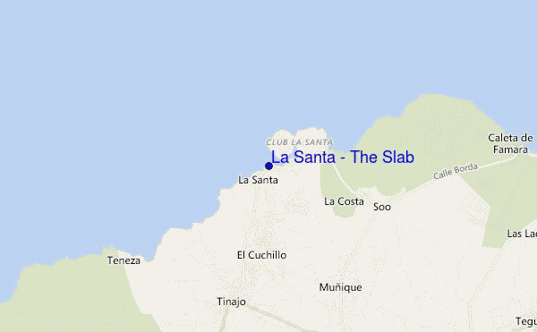 mapa de ubicación de La Santa - The Slab