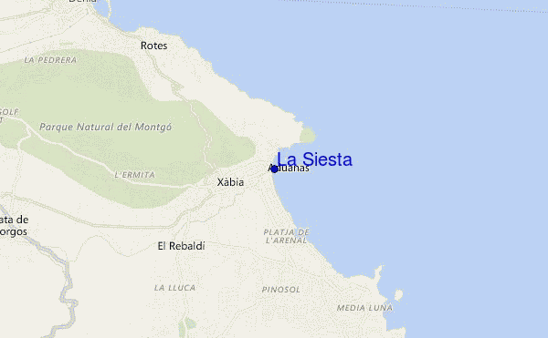 mapa de ubicación de La Siesta