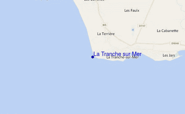 mapa de ubicación de La Tranche sur Mer