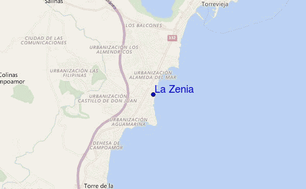 mapa de ubicación de La Zenia