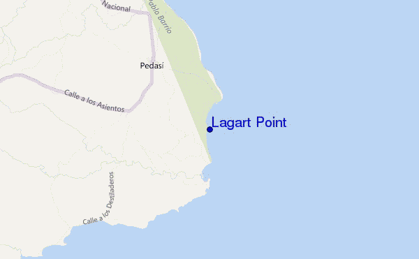 mapa de ubicación de Lagart Point