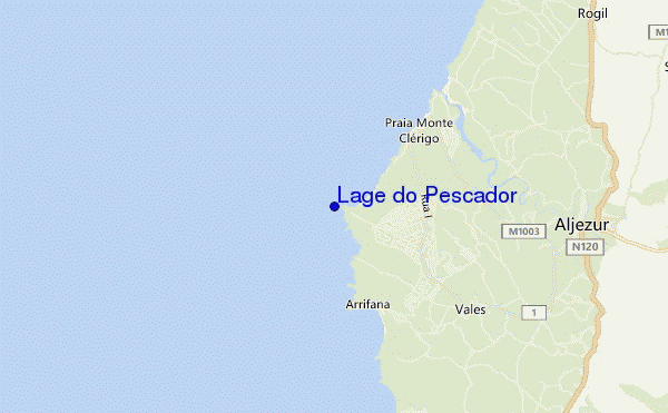 mapa de ubicación de Lage do Pescador
