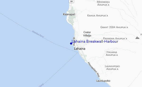 mapa de ubicación de Lahaina Breakwall/Harbour