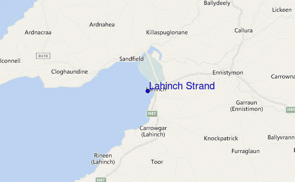 mapa de ubicación de Lahinch Strand