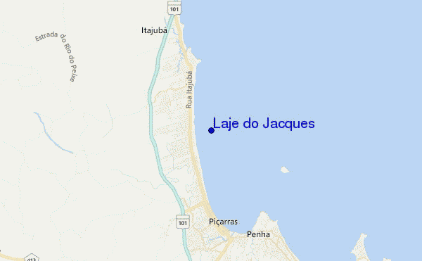 mapa de ubicación de Laje do Jacques