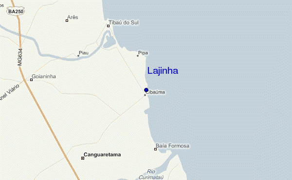 mapa de ubicación de Lajinha