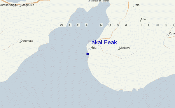 mapa de ubicación de Lakai Peak