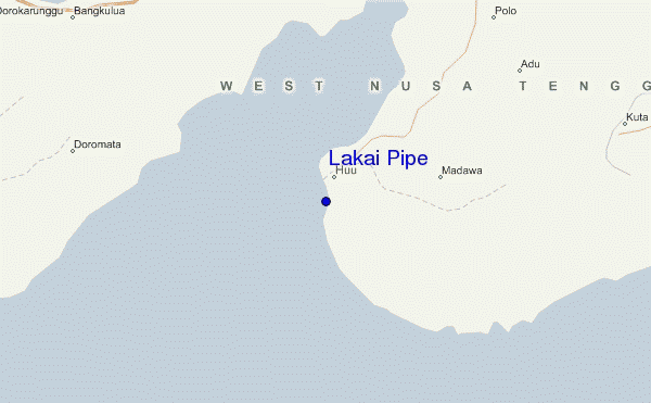 mapa de ubicación de Lakai Pipe