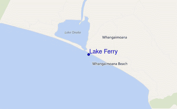 mapa de ubicación de Lake Ferry