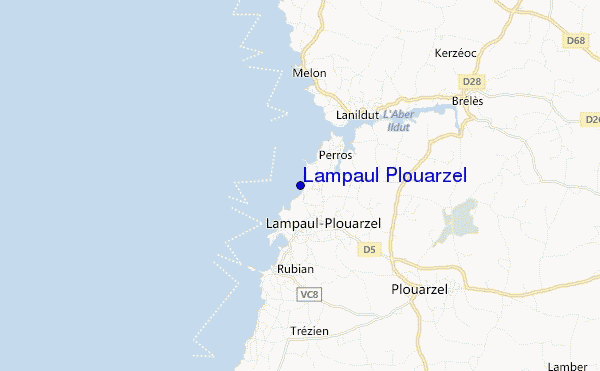 mapa de ubicación de Lampaul Plouarzel