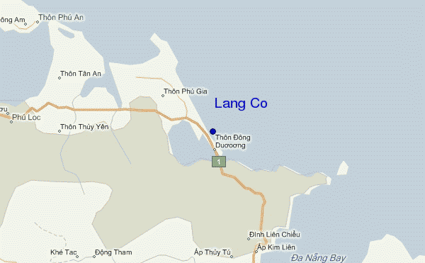 mapa de ubicación de Lang Co