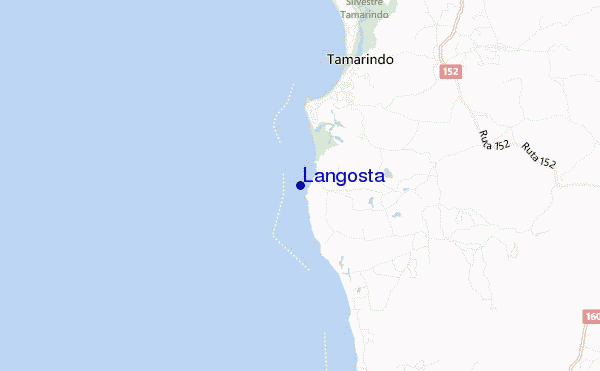 mapa de ubicación de Langosta