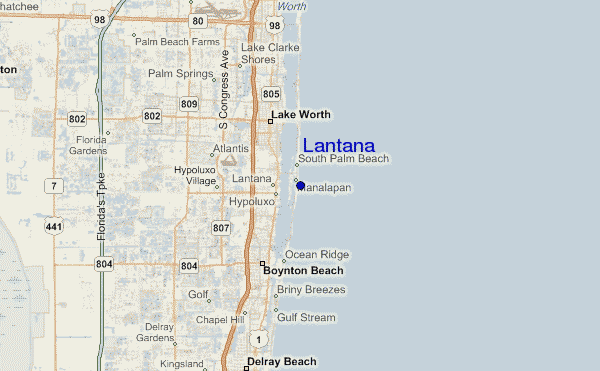mapa de ubicación de Lantana