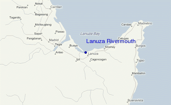 mapa de ubicación de Lanuza Rivermouth